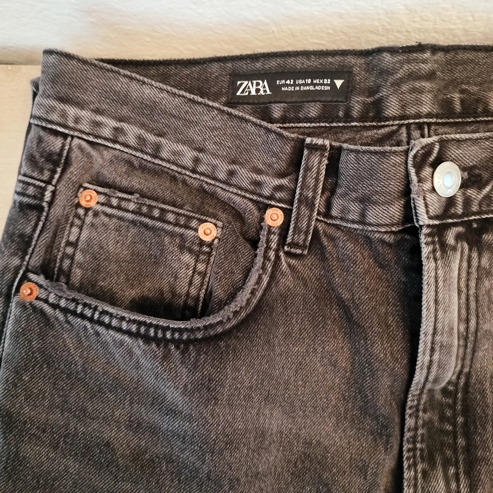 Zara high waist straight jeans